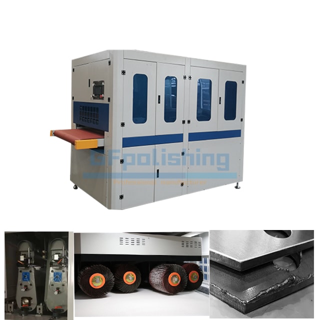 Sheet deslagging slag removal deburring sanding machine