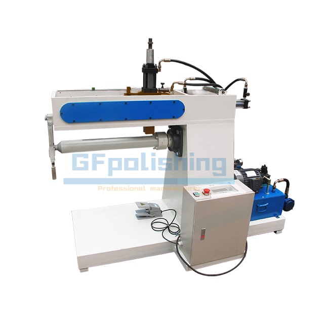 Electric kettle straight welding seam flattening machine